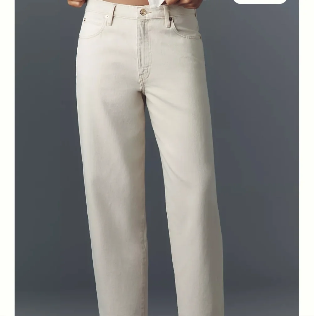 FRAME The Candle Mid-Rise Tapered Barrel Leg Women's Jeans InButter Yellow Sz 31 - Picture 4 of 9